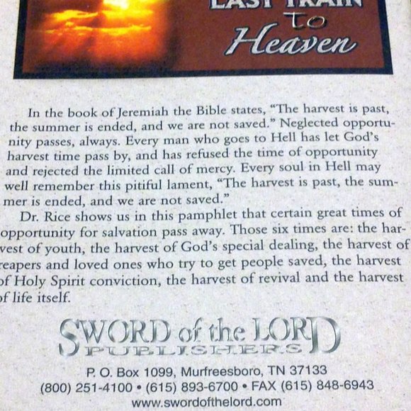 Evangelical Christian gospel tracts by Dr. John R. Rice - Picture 4 of 7